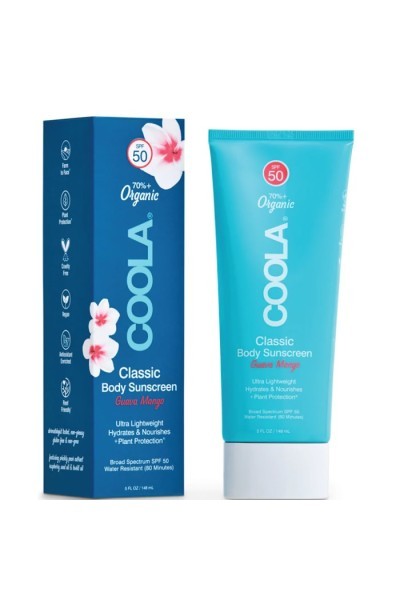 Coola Classic Body Organic Sunscreen Guava Mango Lotion Spf50 148ml