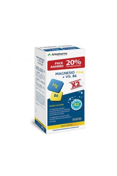ARKOPHARMA - Arkovital Magnesium B6 375mg 21 Tablets 2 Units