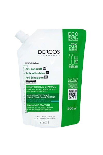 VICHY - Dercos Anti-dandruff Shampoo Normal To Oily Hair Ecorefill 500ml