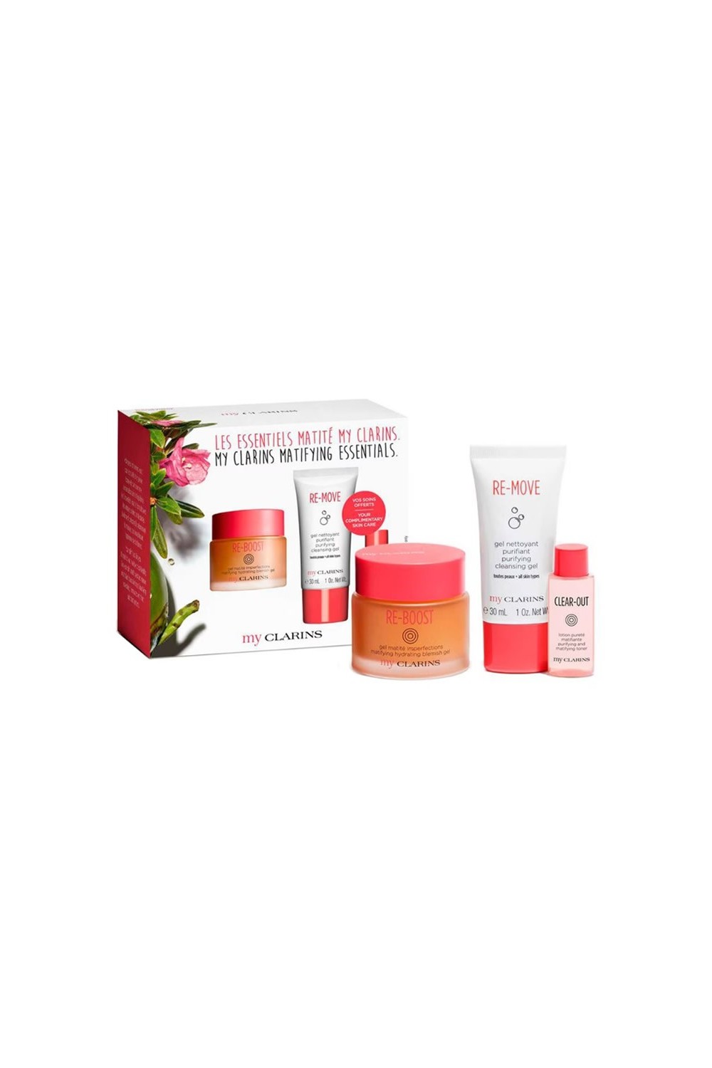 My Clarins Re-Boost Matifying Hydrating Belmish Gel 50ml Set 3 Pieces