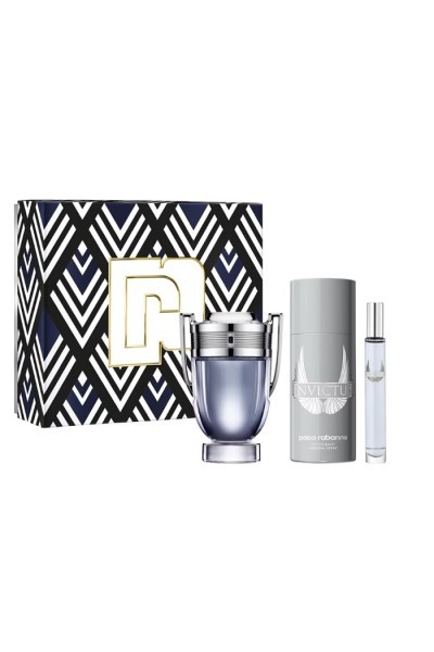 Paco Rabanne Invictus Eau de Toilette Spray 100ml Set 3 Pieces