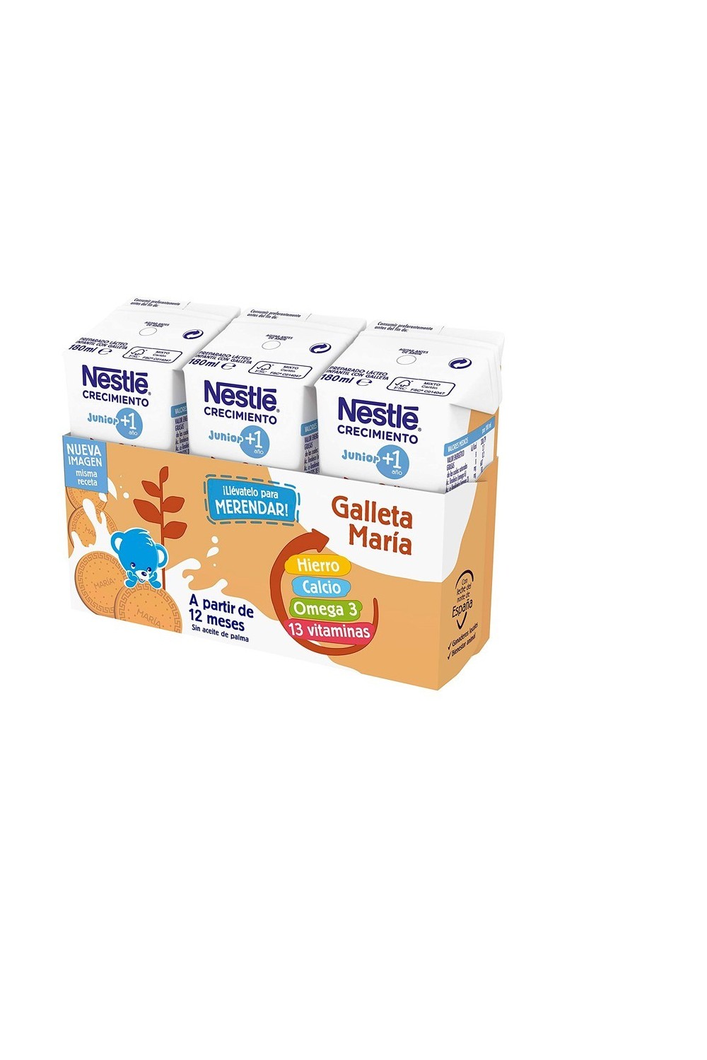 NESTLE - Nestlé Growth Milk 1+ Biscuits 3x180ml