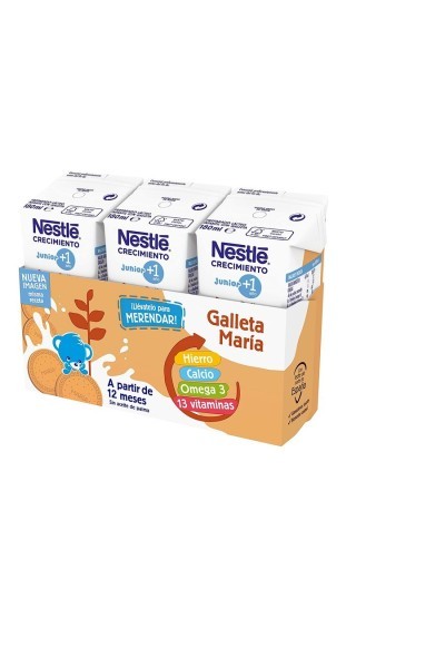NESTLE - Nestlé Growth Milk 1+ Biscuits 3x180ml