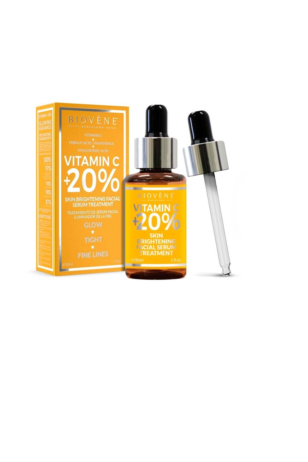 Biovene Vitamin C 20 Skin Brightening Facial Serum Treatment 30ml