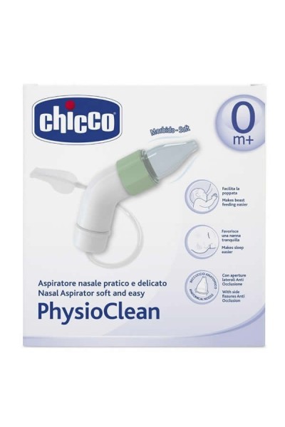 Chicco PhysioClean Nasal Aspirator Soft And Easy 0M+ 1 Unité