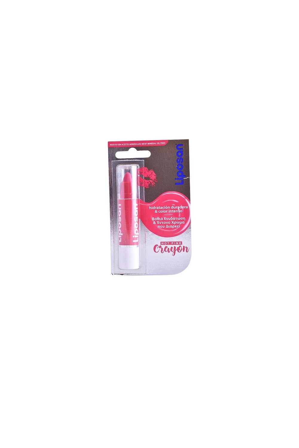 Liposan Crayon Lip Balm With Colour Hot Pink