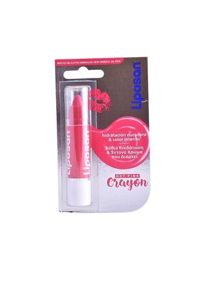 Liposan Crayon Lip Balm With Colour Hot Pink