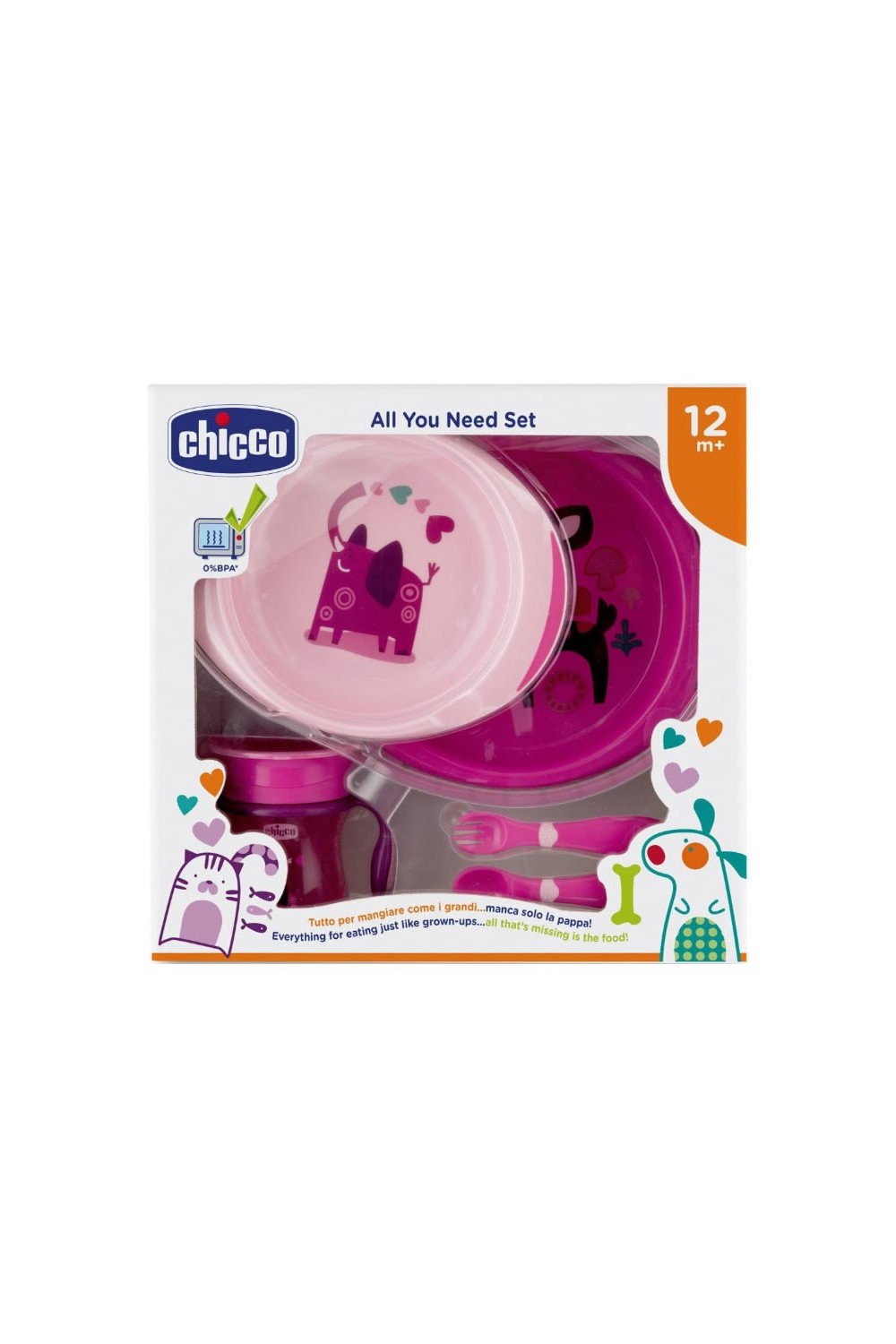 Chicco All You Need 12m+ Pink Set 5 Pieces