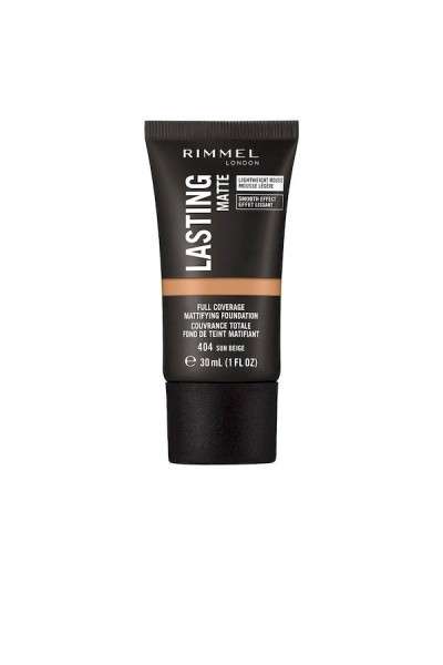 Rimmel London Lasting Matte Foundation 404 Sun Beige 30ml