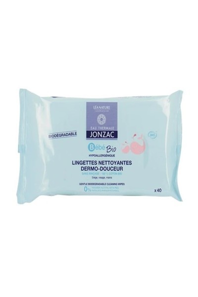 Jonzac Bébé Bio Gentle Biodegradable Cleansing Wipes x40