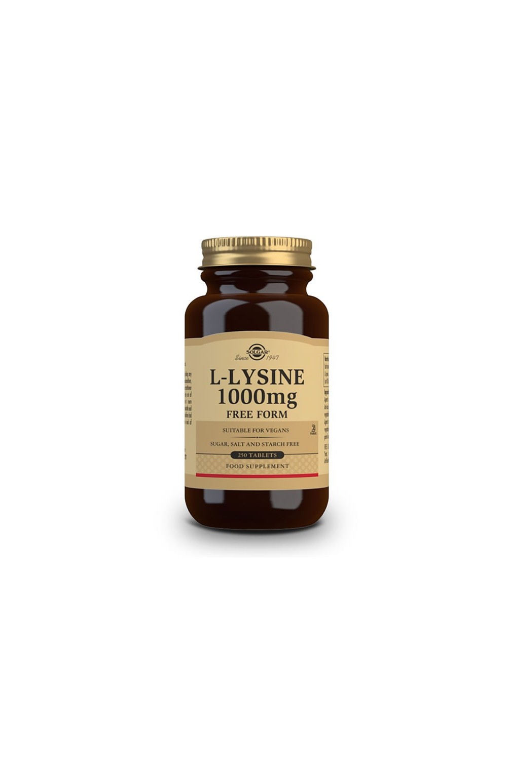 Solgar L-Lysine 1000mg 250 Capsules