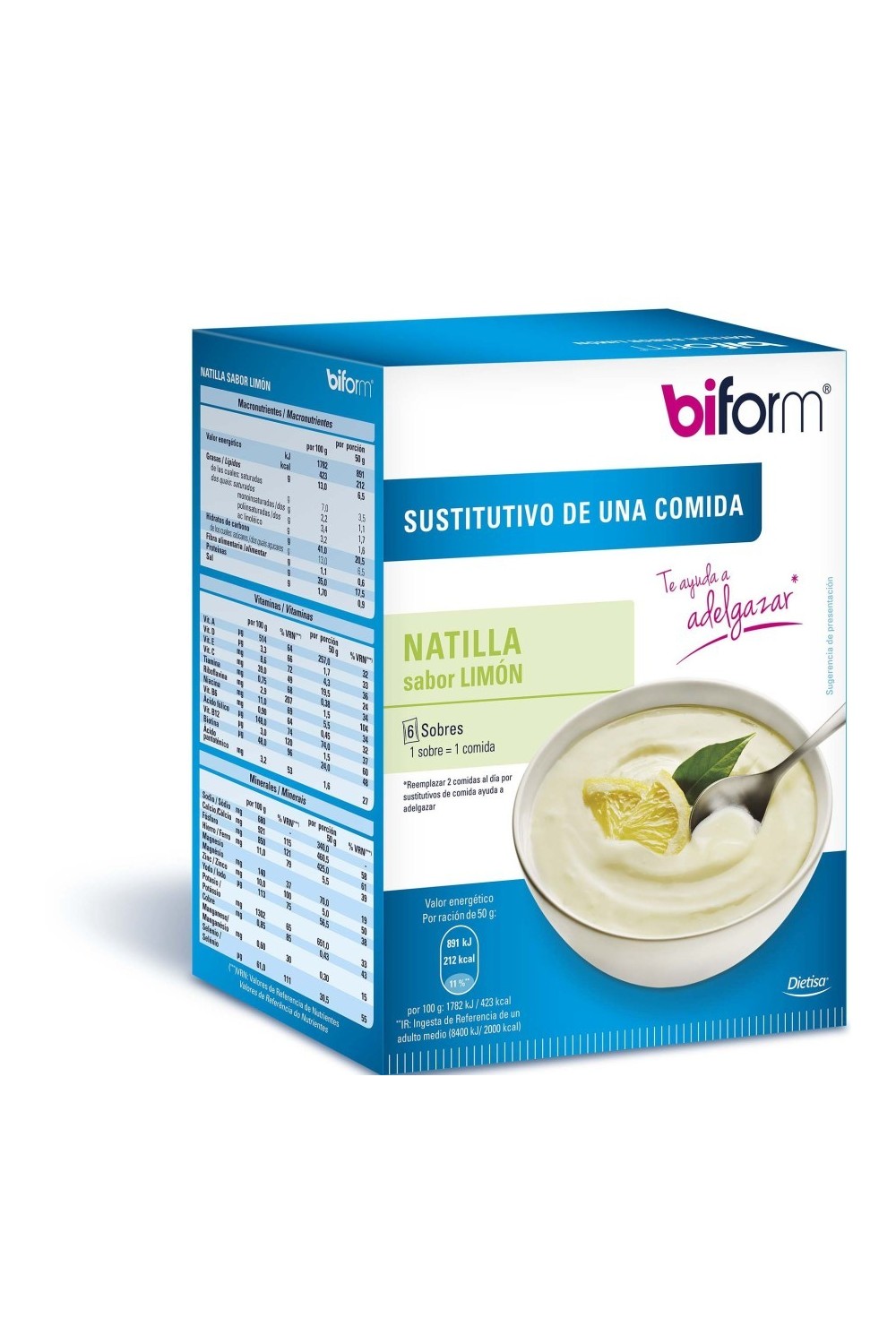 Biform Natillas Limon 6 Sobres