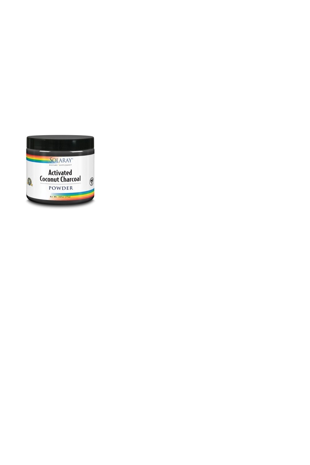 Solaray Charcoal Coconut Activated 150g