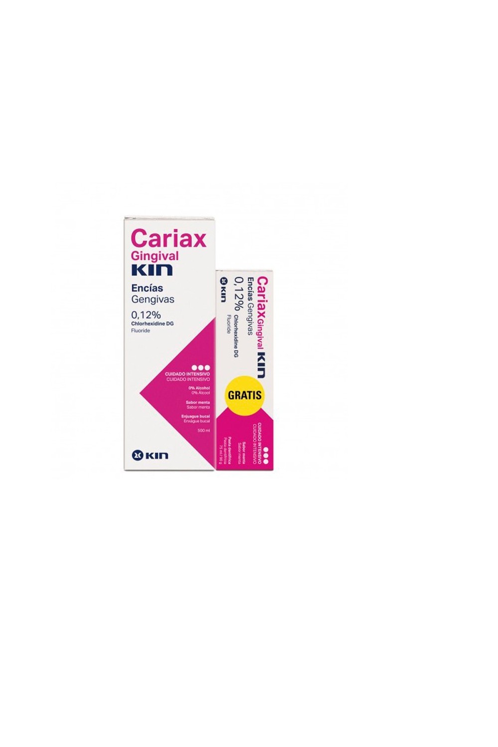 Kin Cariax Gingival Mouthwash 500ml + Toothpaste 75ml