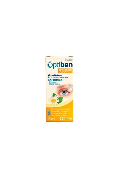 Optiben Irritated Eyes Sterile Eye Dryness Bottle 15ml