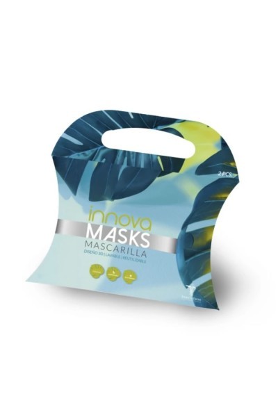 Innovafarm Washable Reusable Mask Black  Set 2 Pieces