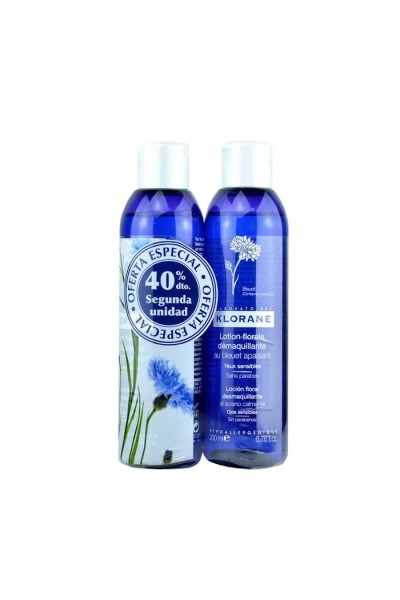 Klorane Cornflower Sensitive Eye Make-up Remover 2x200ml Set 2 Pieces