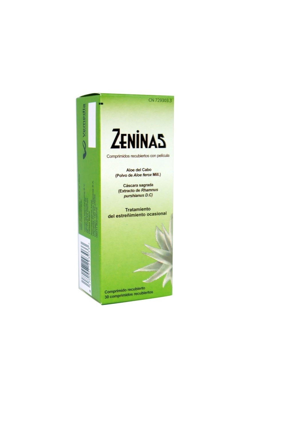 VEMEDA - Zeninas 30 Film-coated Tablets For Occasional Constipation