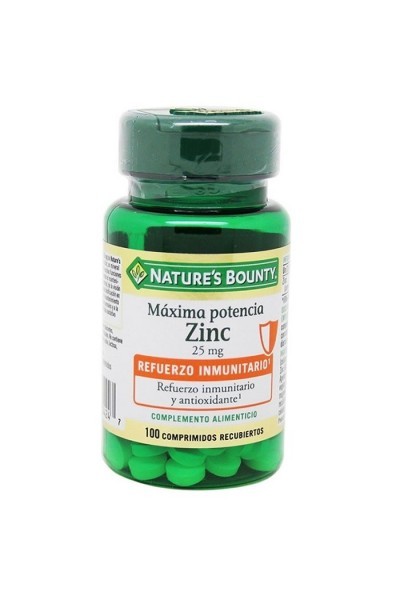 Nature's Bounty Zinc Maximum Strength 25mg 100 Tablets