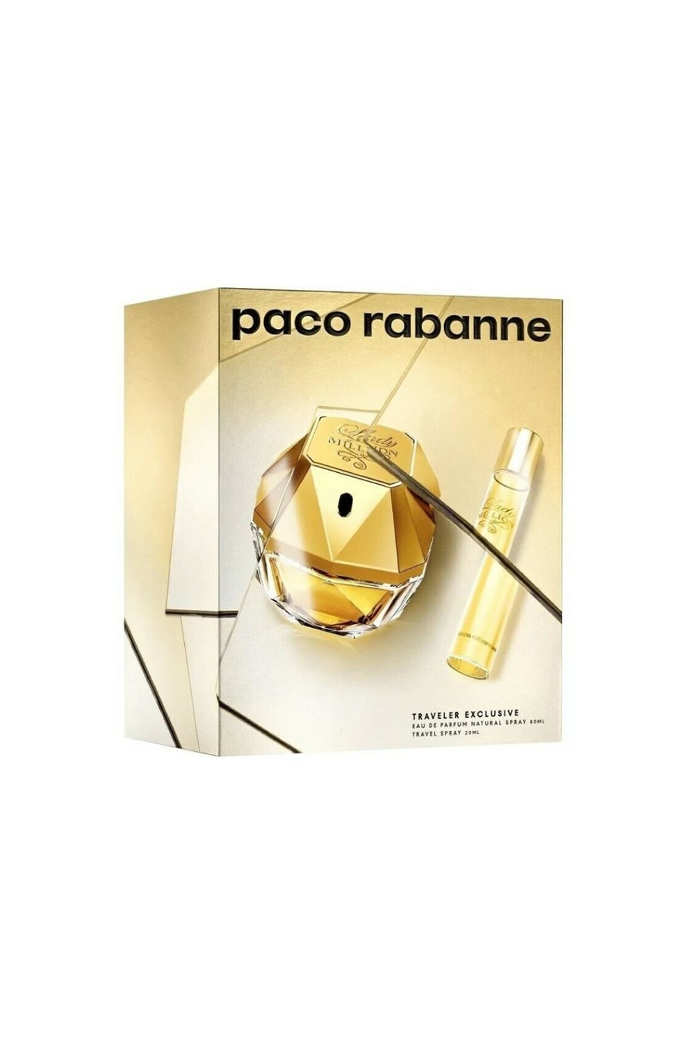 Paco Rabanne Lady Million Eau De Perfume Spray 80ml Set 2 Pieces