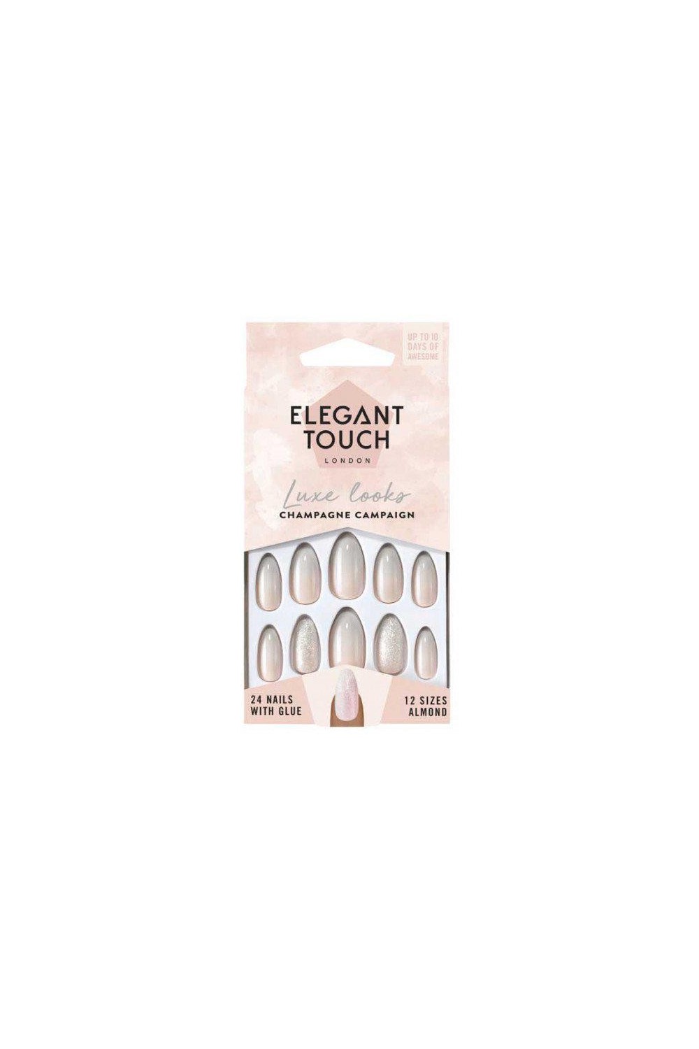 Elegant Touch Luxe Looks Nails With Glue Oval Limited Ed Hot Tip 24 U