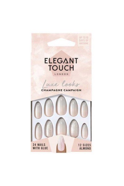 Elegant Touch Luxe Looks Nails With Glue Oval Limited Ed Hot Tip 24 U
