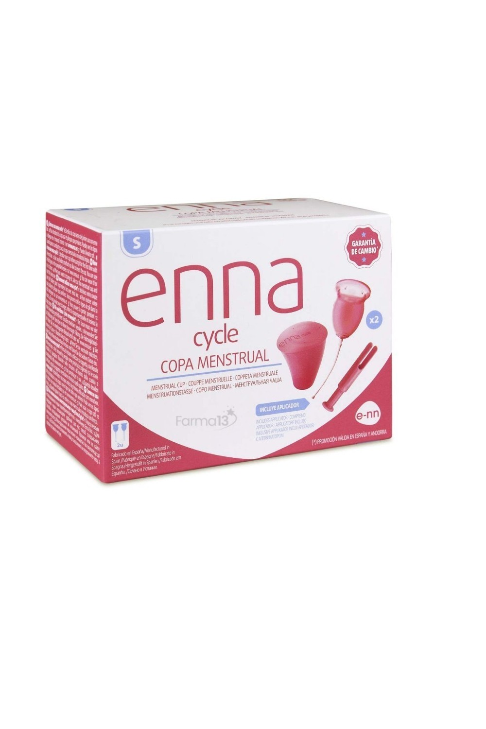 Enna Cycle Menstrual Cup Size S 2 Und + Applicator