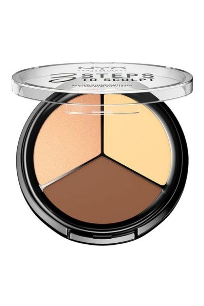 Nyx 3 Steps to Sculpt Face Sculpting Palette Light 5g