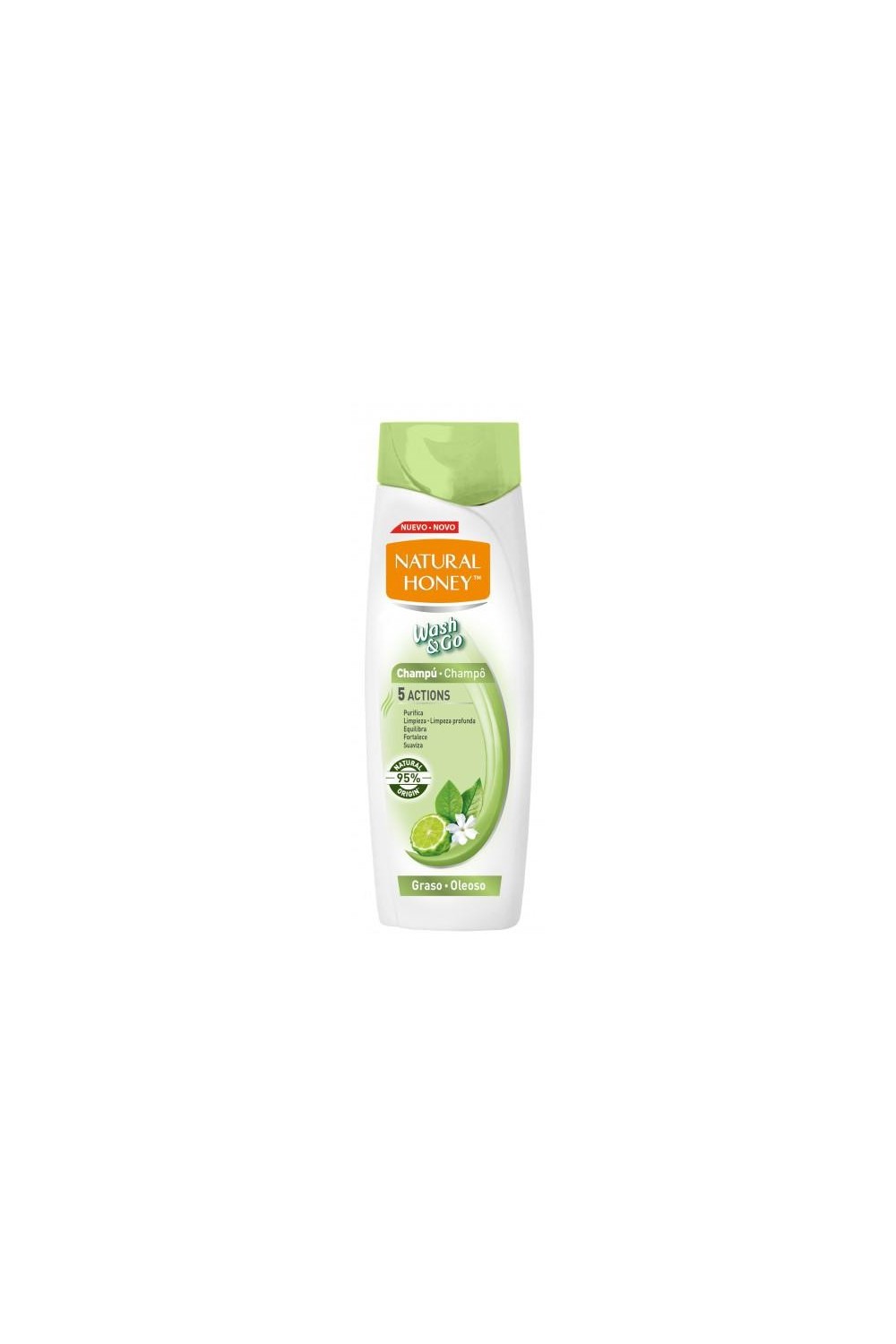 Natural Honey Wash y Go Champú Graso 400ml