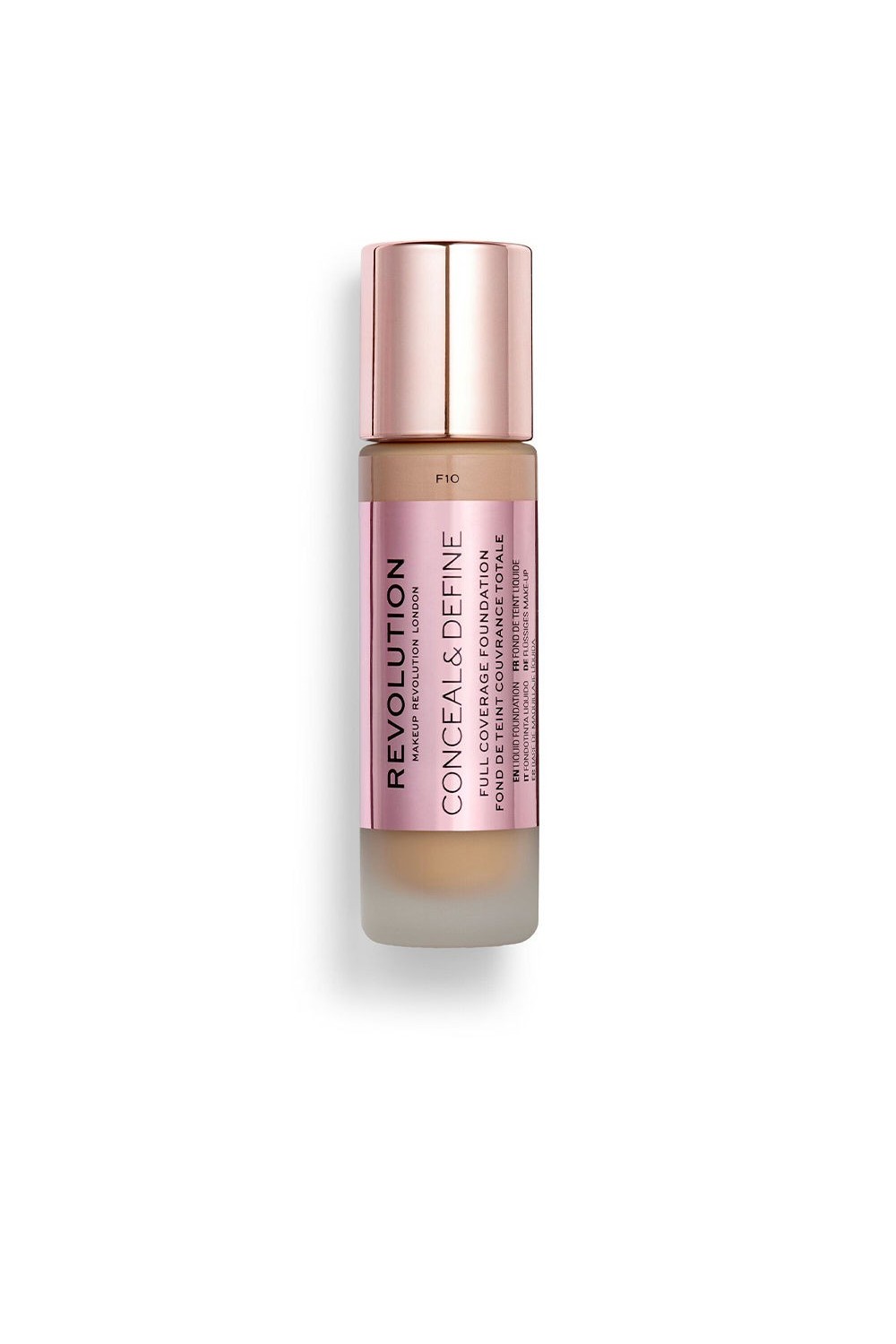 Revolution Make Up Conceal y Define Full Coverage Foundation F10 23ml