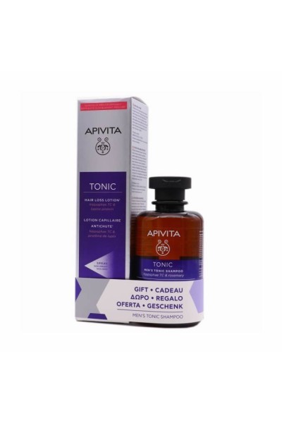 Apivita Hair Loss Lotions150ml +Men's Tonic Shampoo 250ml Set 2 Pieces