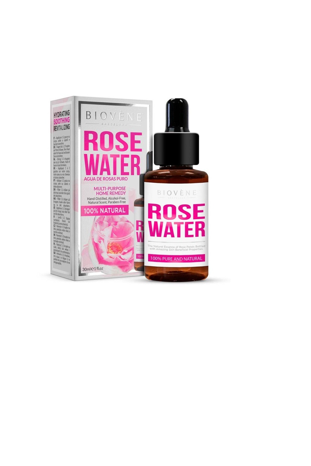 Biovene Rose Water Pure and Natural Multi-Purpose Home Remedy 30ml