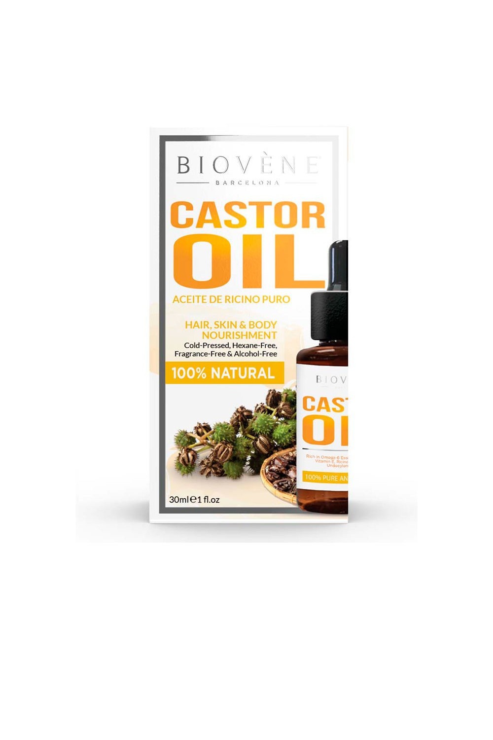 Biovene Castor Oil Hair, Skin y Body Nourishment 30ml