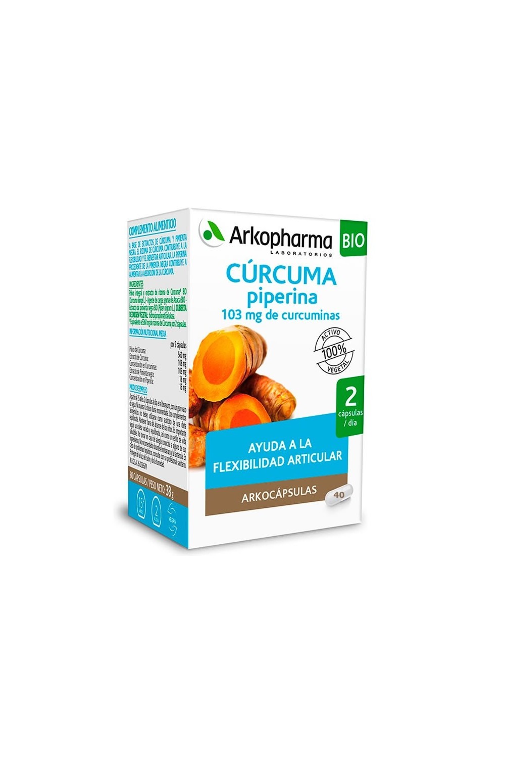 Arkopharma Arkocápsulas Turmeric Piperine 40 Capsules