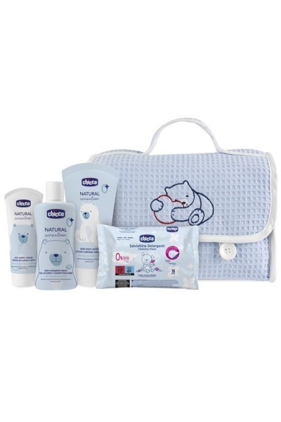 Chicco Pique Bag Blue Set 4 Pieces