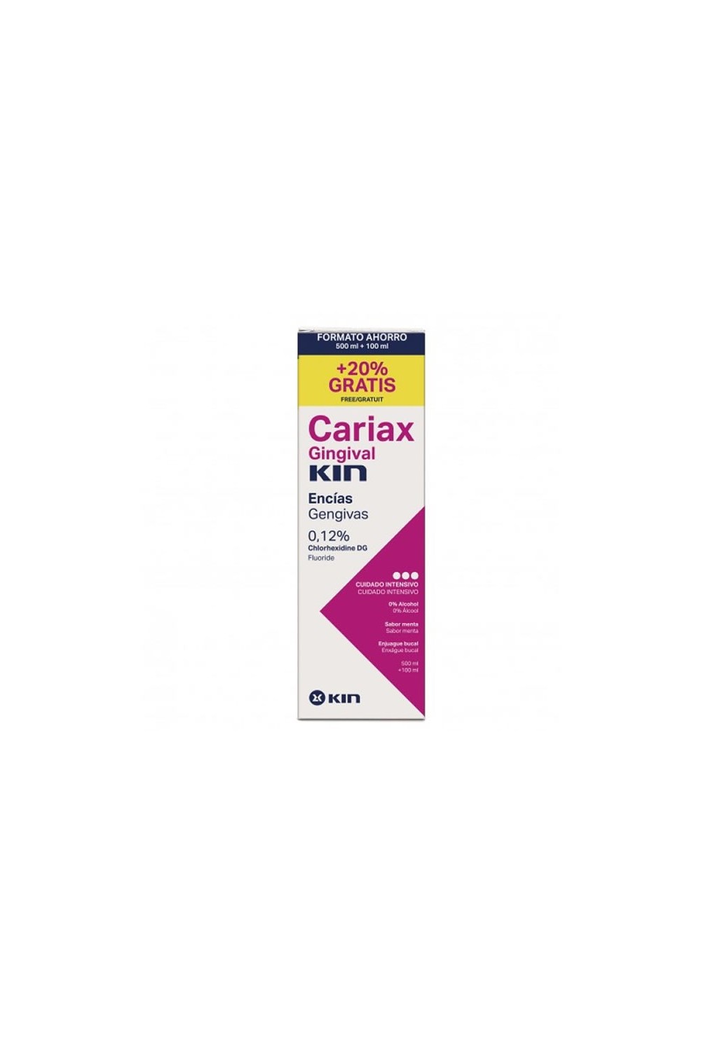 Kin Cariax Gingival Rinse 500ml + 100ml Free