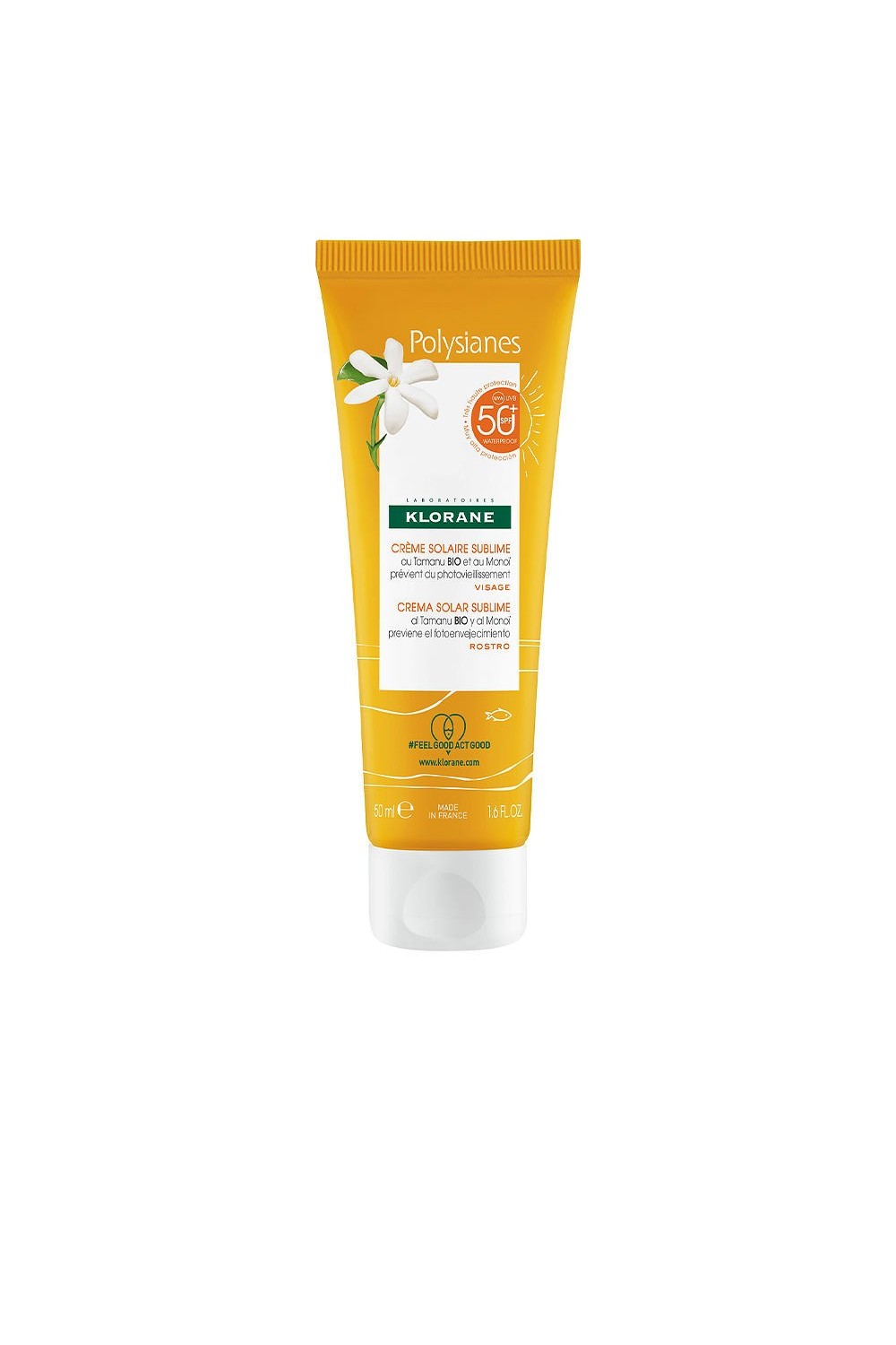 KLORANE - Polysianes Sublime Face Sun Cream Spf50 50ml