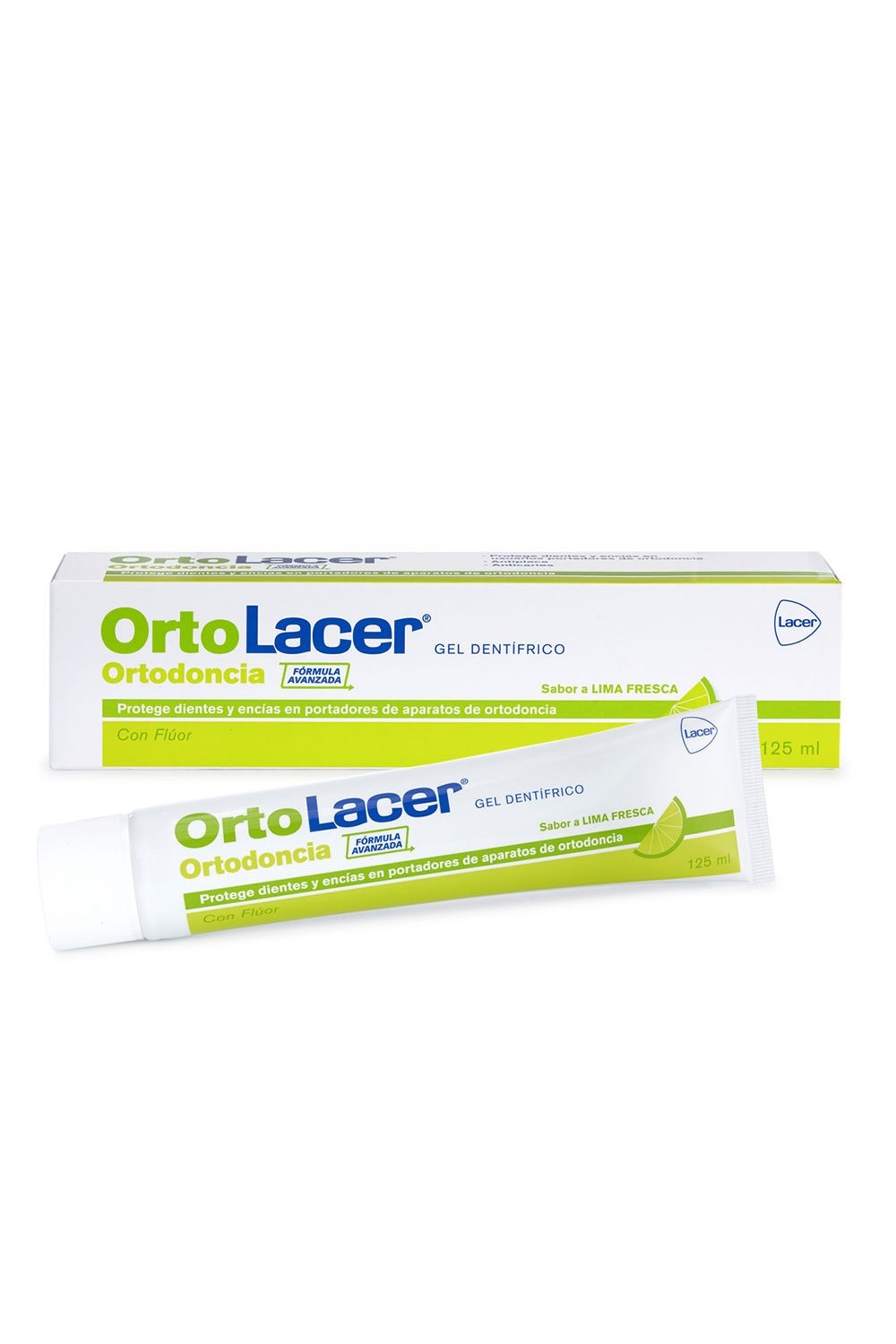 Ortolacer Toothpaste Gel Fresh Lime Flavour 125 ml