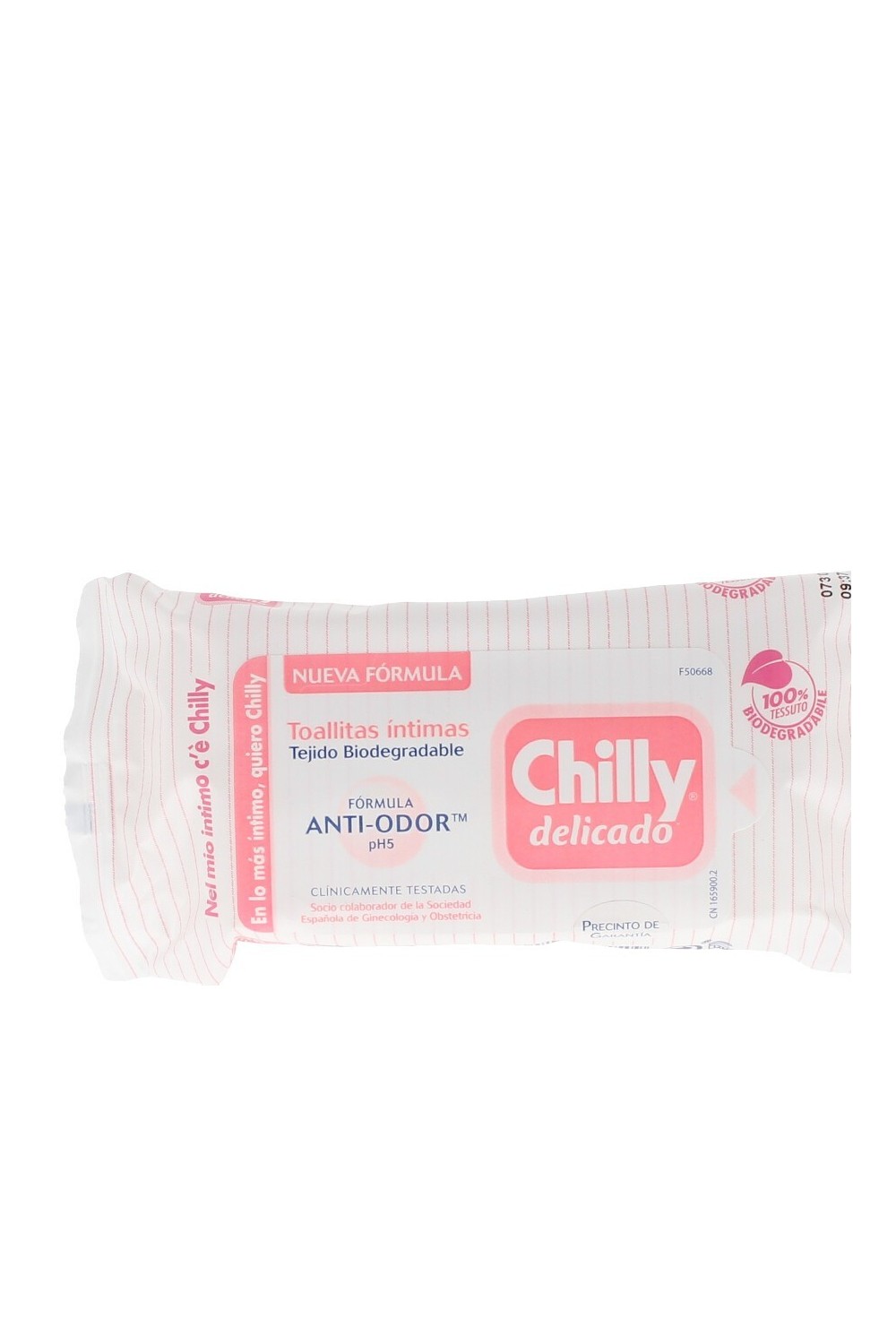 Chilly Delicado Pocket Toallitas Íntimas Fórmula Suave 12 Unidades