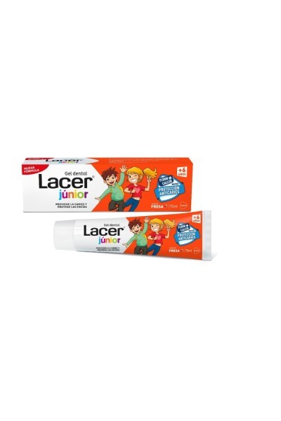 Lacer Junior Dental Gel 75ml Strawberry