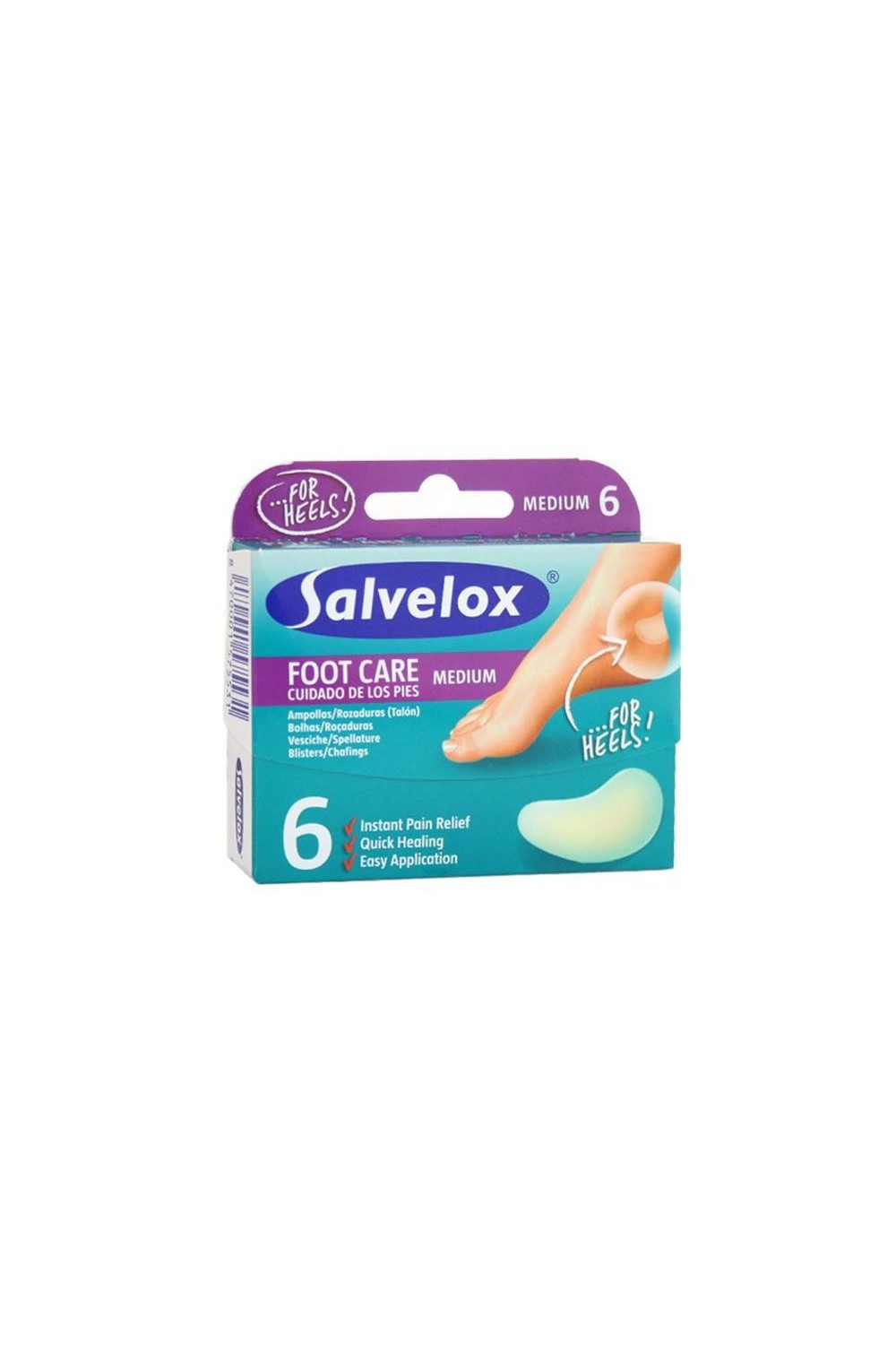 Salvelox Foot Care Medium Blisters 6 Units 40×61 mm