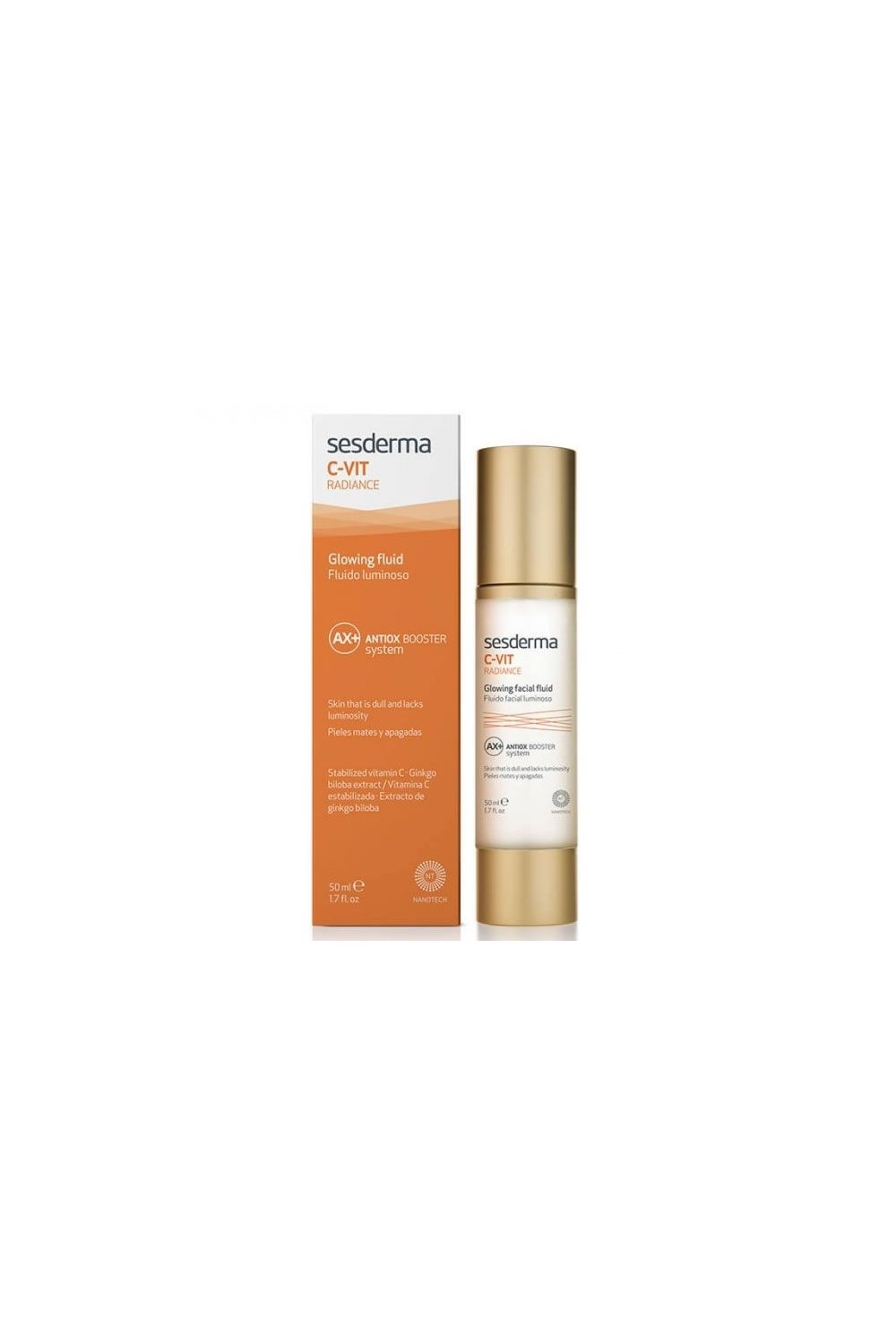 Sesderma C Vit Radiance Glowing Fluid Antiox Booster System 50ml