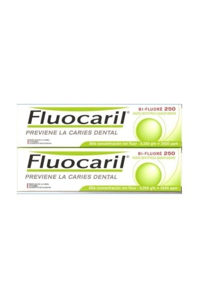 Fluocaril Pasta Dentífrica Sabor Menta Prevención Caries 2x125ml