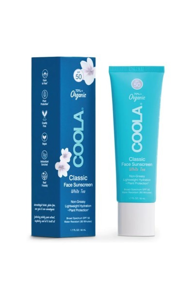 Coola Classic Face Organic Sunscreen Lotion White Tea Spf50 50ml