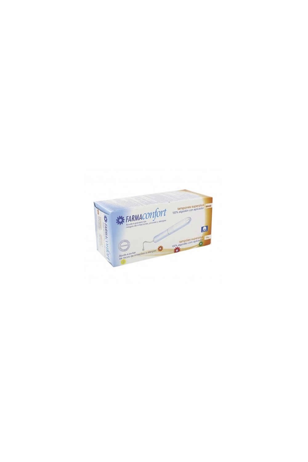 FarmaConfort Cotton Tampons With Applicator Size Superplus 14 Units