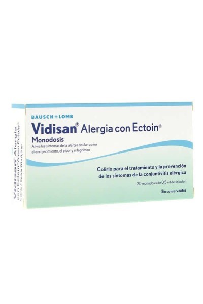 Vidisan Alergia Con Ectoin Monodosis 20 x 0.5ml