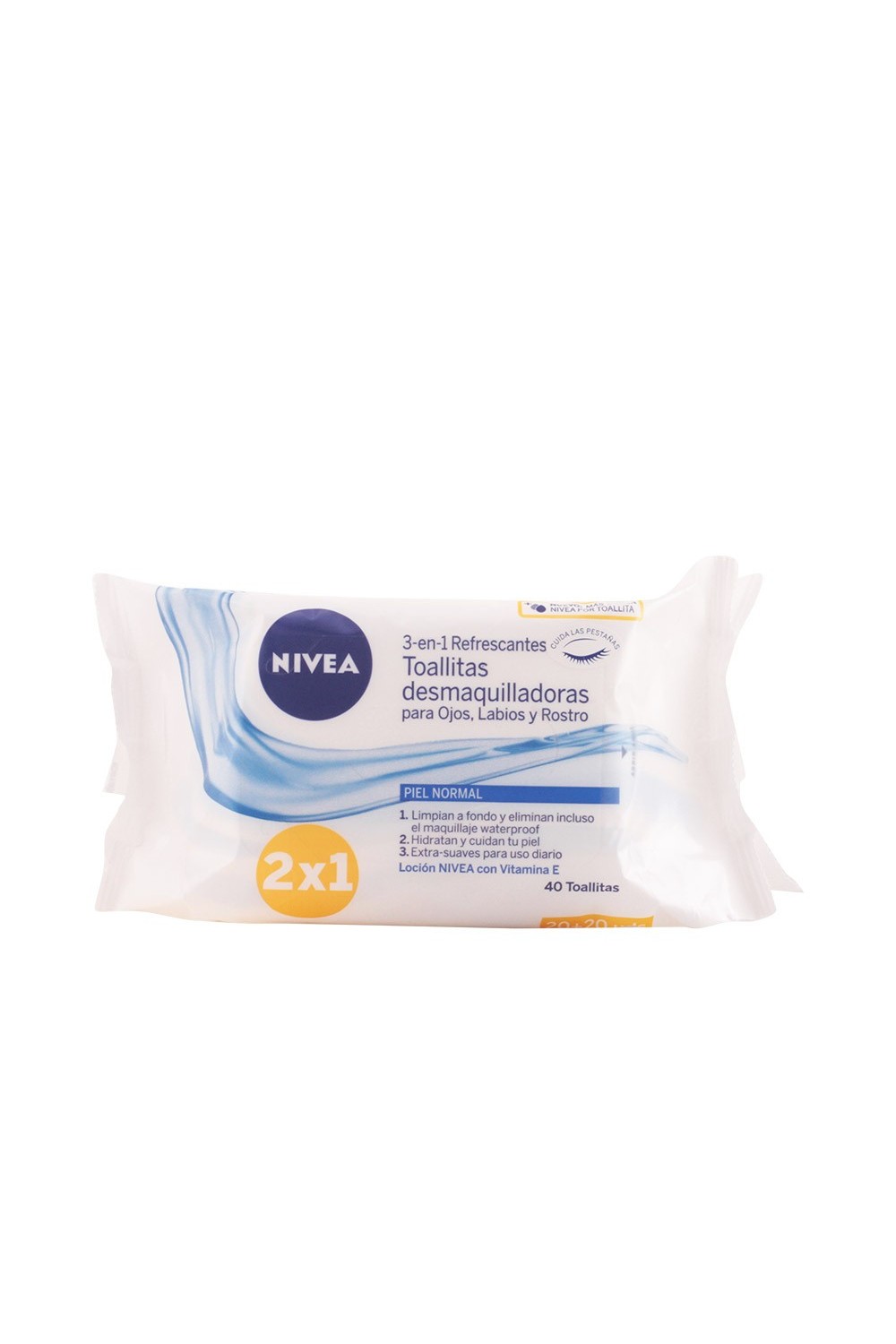 Nivea 3 En 1 Refreshing Cleansing Wipes 40 Units