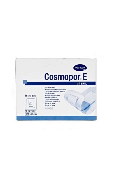 Hartmann Cosmopor E Steril Absorbent Adhesive Dressing 10X8cm 10 Units