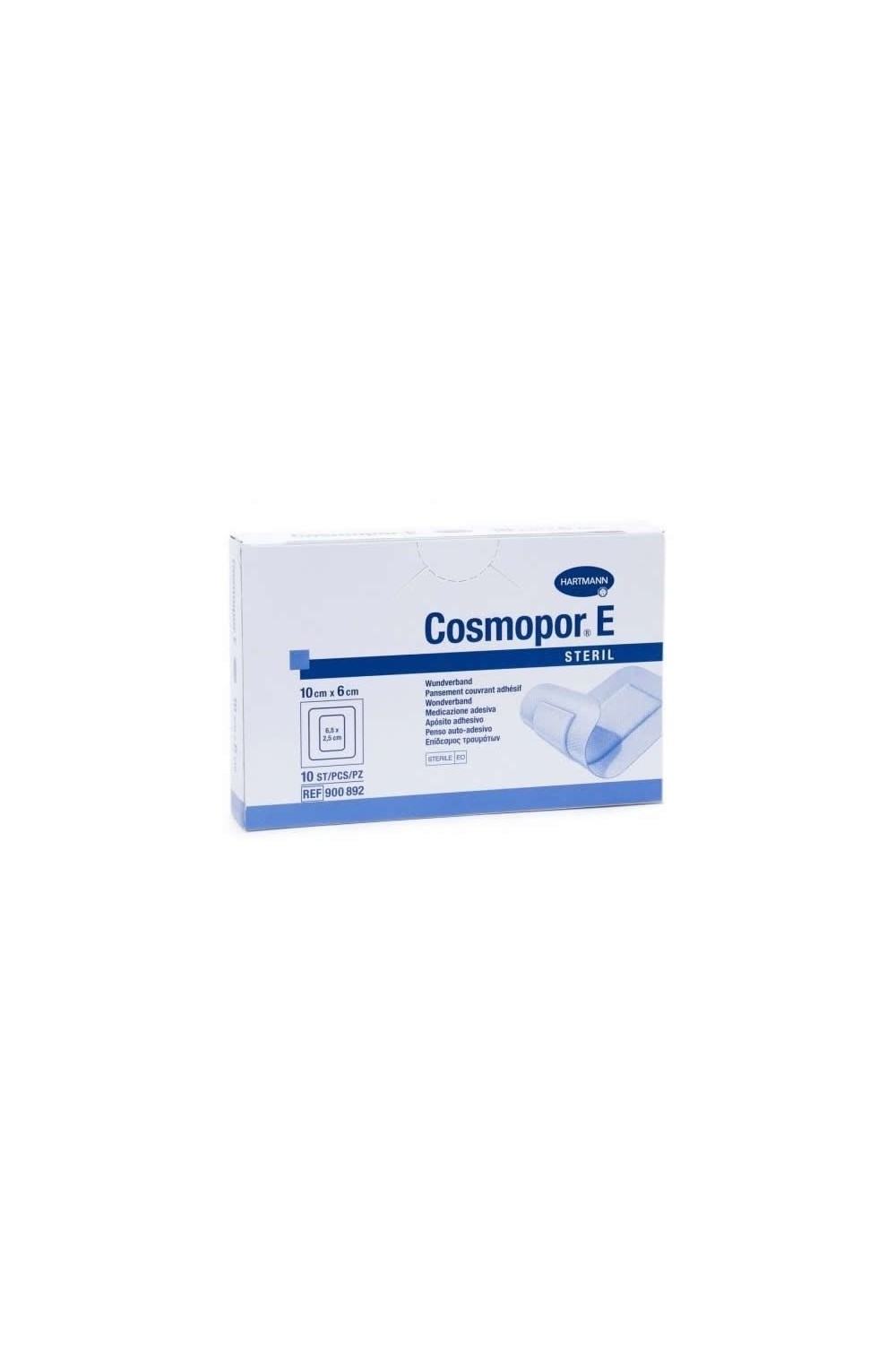 Hartmann Cosmopor E Steril Absorbent Adhesive Dressing 10X6cm 10 Units