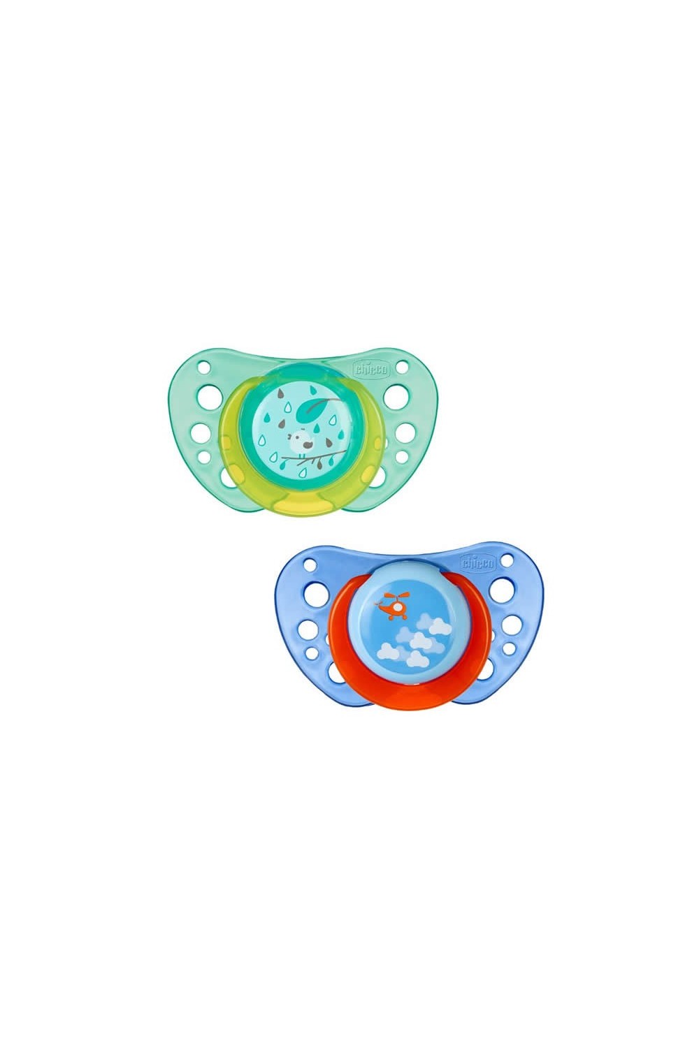 Chicco Physio Air Rubber Pacifier Blue 12m+ 2 Units